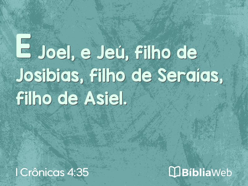 I Crônicas 4:35 em imagem para compartilhar
