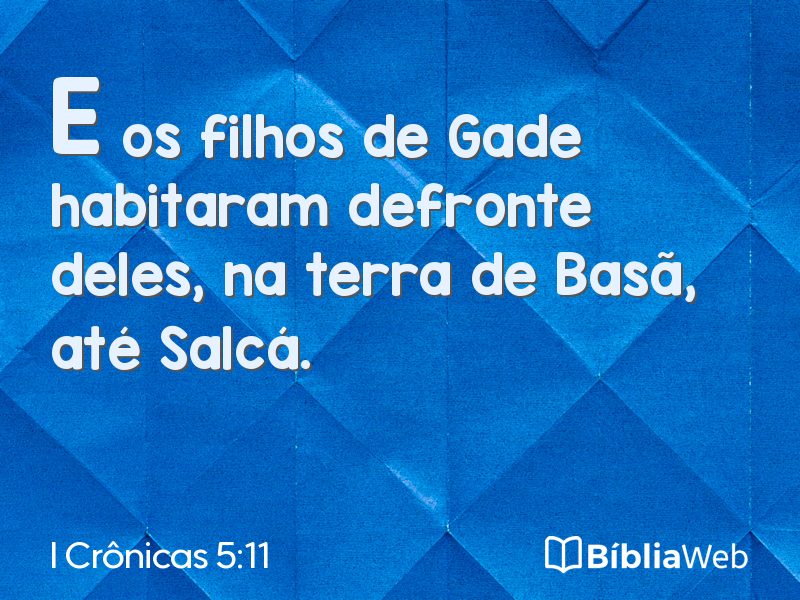 I Crônicas 5:11 em imagem para compartilhar