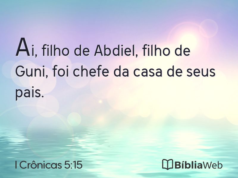 I Crônicas 5:15 em imagem para compartilhar