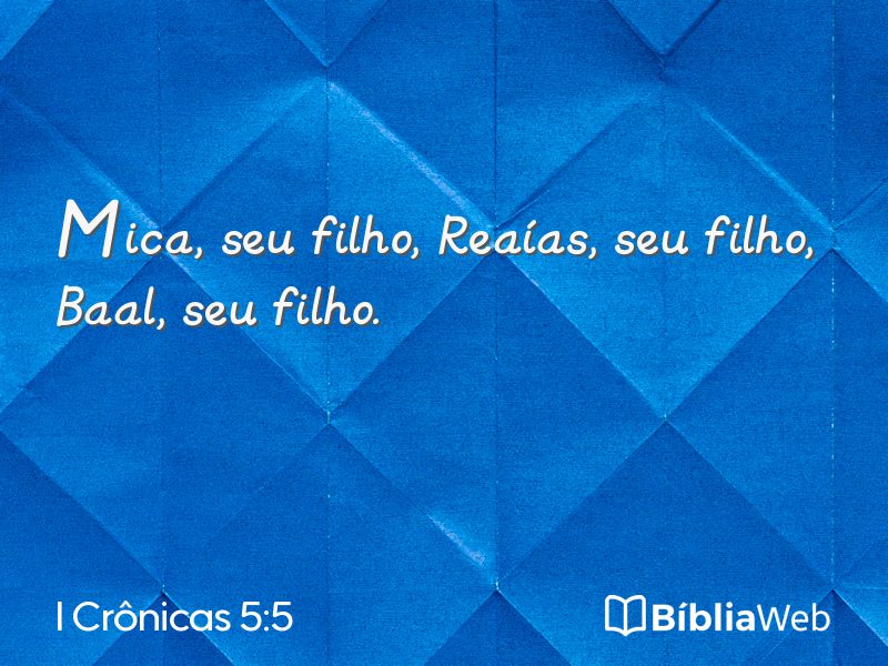 I Crônicas 5:5 em imagem para compartilhar