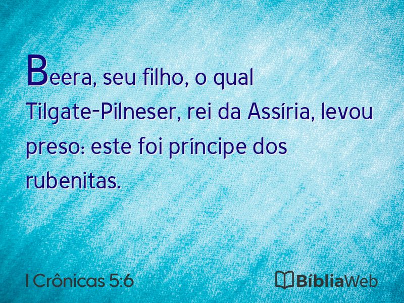 I Crônicas 5:6 em imagem para compartilhar