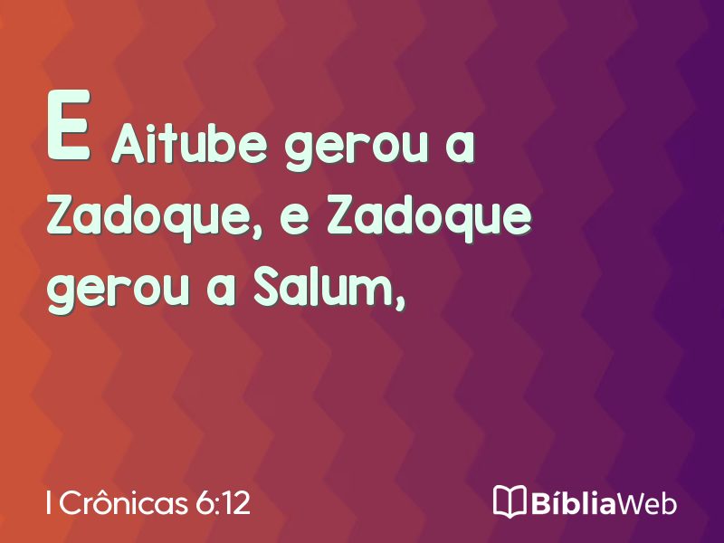 I Crônicas 6:12 em imagem para compartilhar