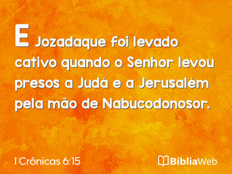 I Crônicas 6:15 em imagem para compartilhar