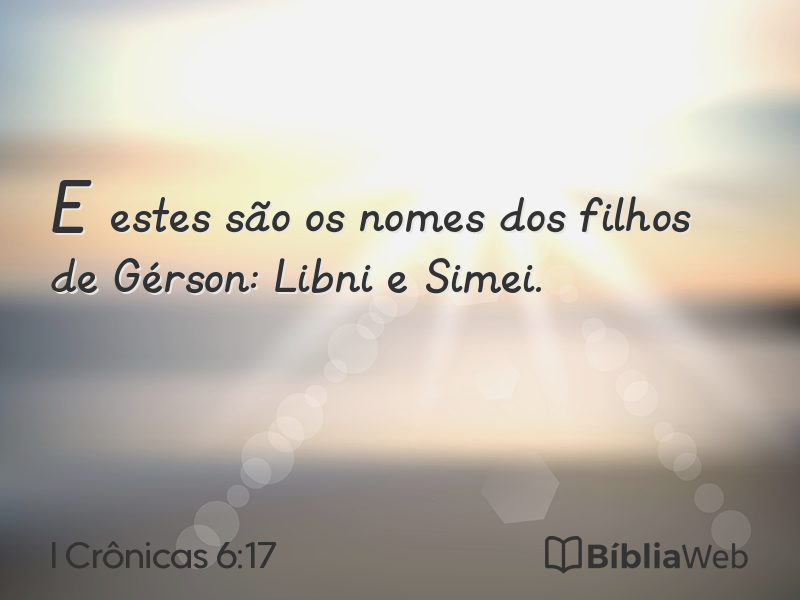 I Crônicas 6:17 em imagem para compartilhar