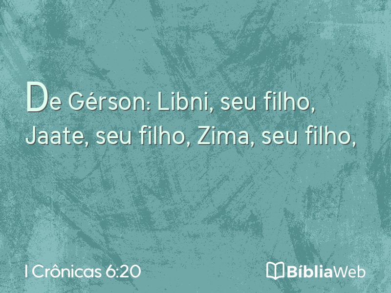 I Crônicas 6:20 em imagem para compartilhar