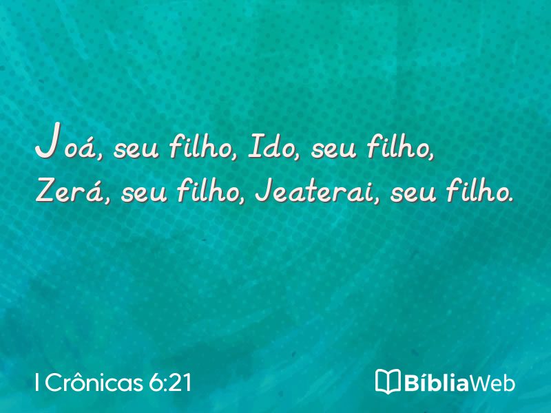 I Crônicas 6:21 em imagem para compartilhar