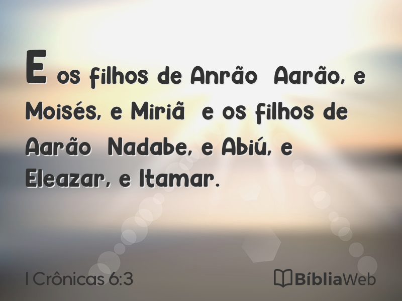 I Crônicas 6:3 em imagem para compartilhar