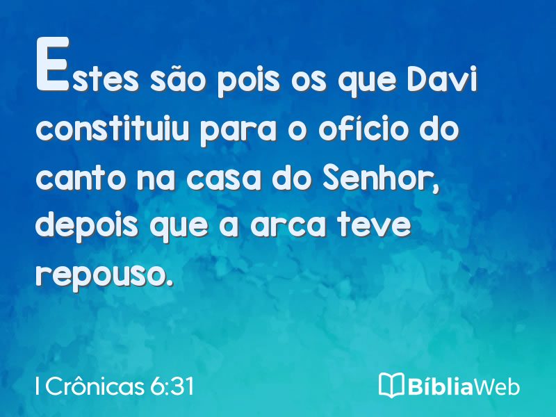 I Crônicas 6:31 em imagem para compartilhar