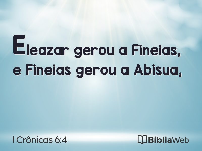 I Crônicas 6:4 em imagem para compartilhar
