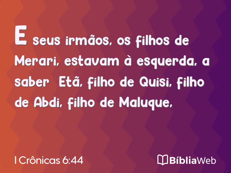I Crônicas 6:44 em imagem para compartilhar