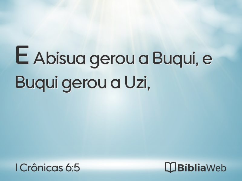 I Crônicas 6:5 em imagem para compartilhar