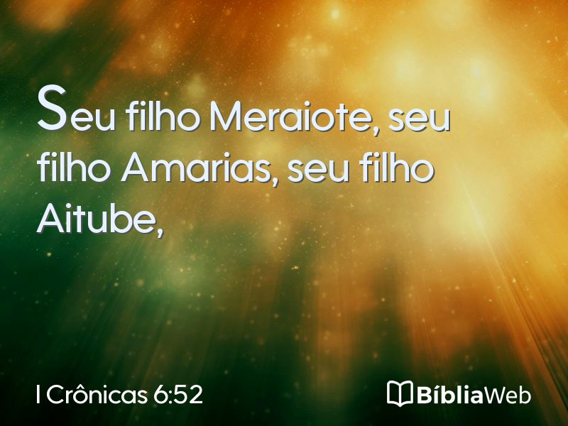 I Crônicas 6:52 em imagem para compartilhar