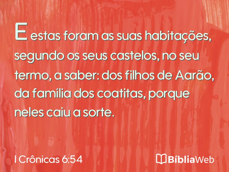 I Crônicas 6:54 em imagem para compartilhar