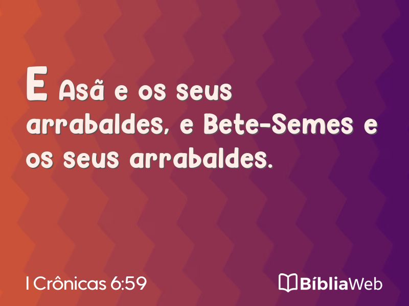 I Crônicas 6:59 em imagem para compartilhar