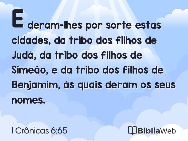 I Crônicas 6:65 em imagem para compartilhar