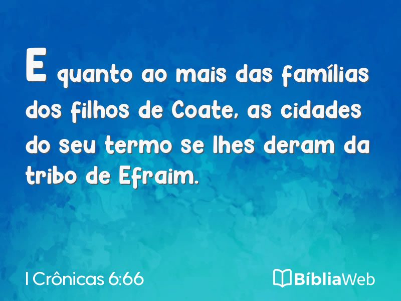 I Crônicas 6:66 em imagem para compartilhar