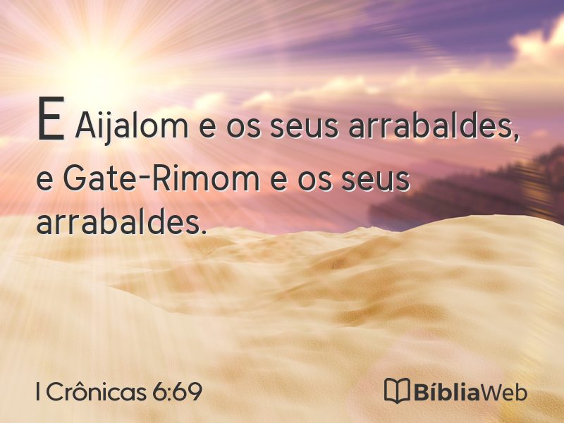 I Crônicas 6:69 em imagem para compartilhar