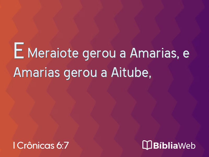 I Crônicas 6:7 em imagem para compartilhar