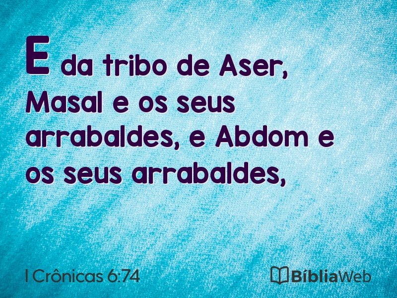 I Crônicas 6:74 em imagem para compartilhar