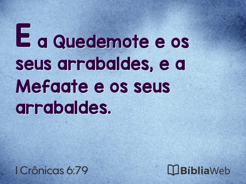 I Crônicas 6:79 em imagem para compartilhar