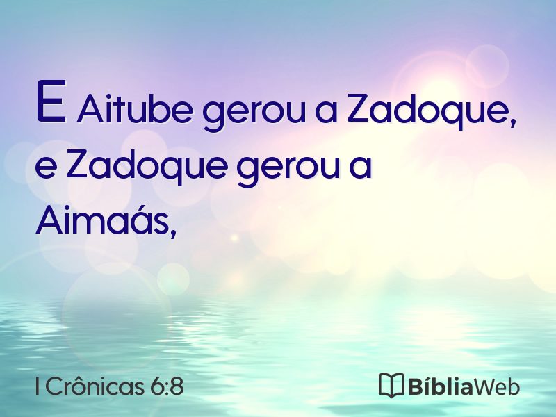 I Crônicas 6:8 em imagem para compartilhar