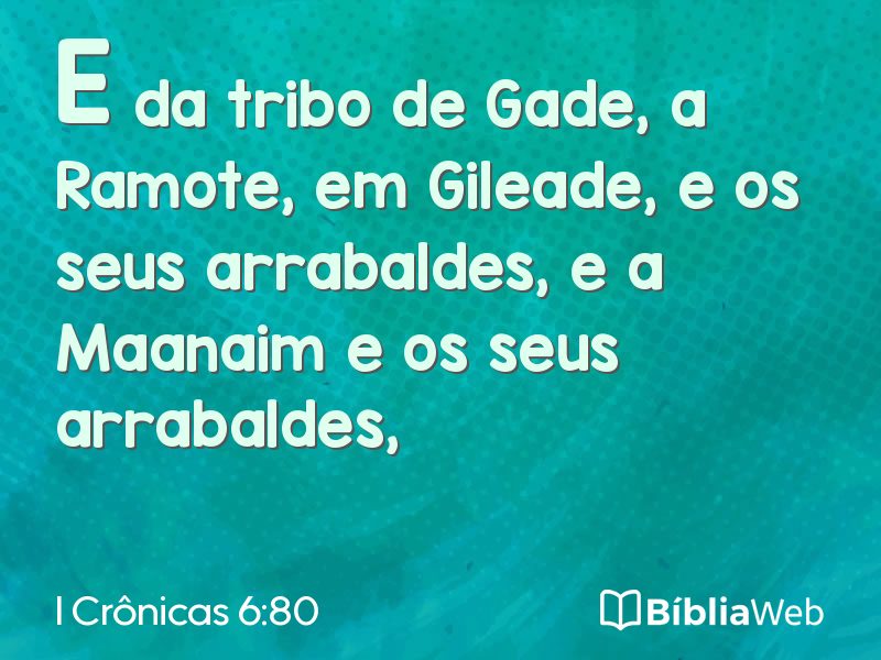 I Crônicas 6:80 em imagem para compartilhar