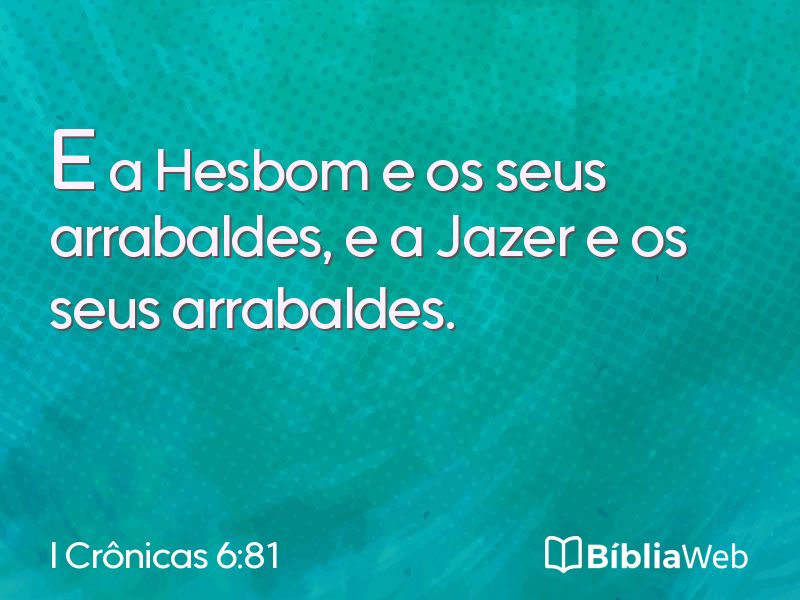 I Crônicas 6:81 em imagem para compartilhar
