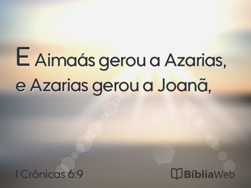 I Crônicas 6:9 em imagem para compartilhar