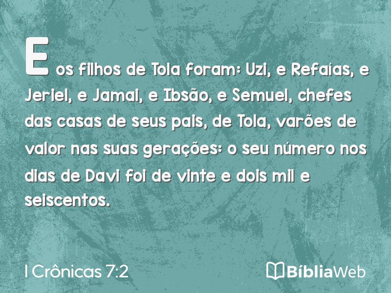I Crônicas 7:2 em imagem para compartilhar