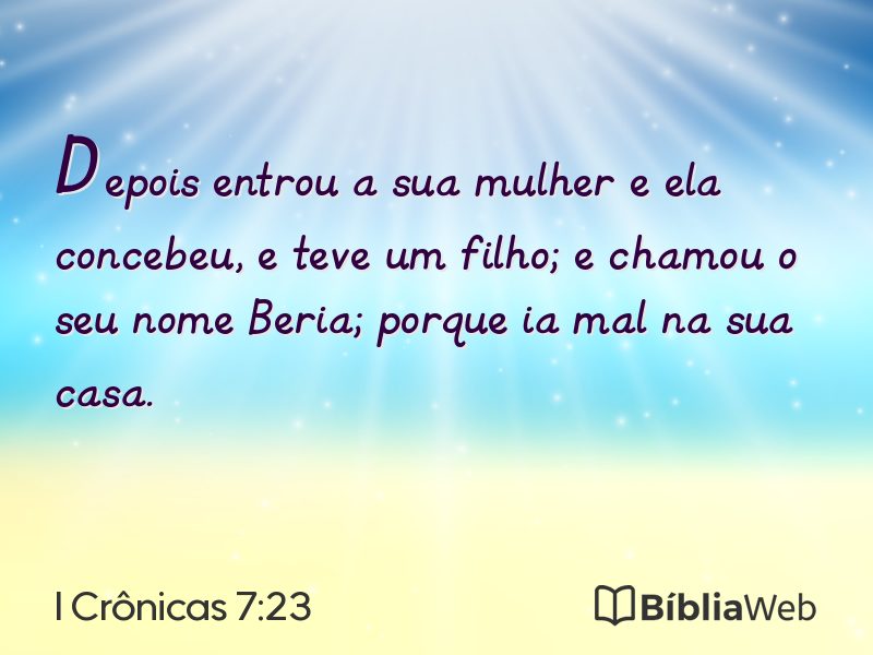 I Crônicas 7:23 em imagem para compartilhar