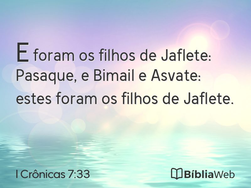 I Crônicas 7:33 em imagem para compartilhar