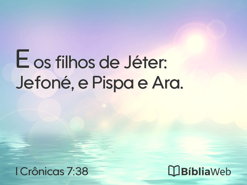 I Crônicas 7:38 em imagem para compartilhar