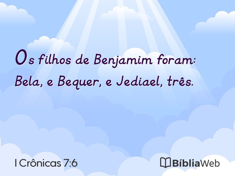 I Crônicas 7:6 em imagem para compartilhar