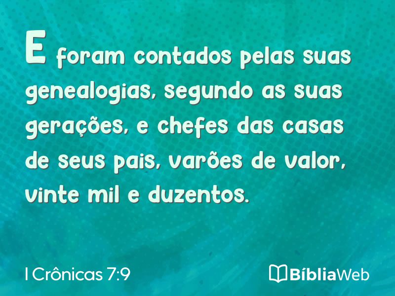 I Crônicas 7:9 em imagem para compartilhar