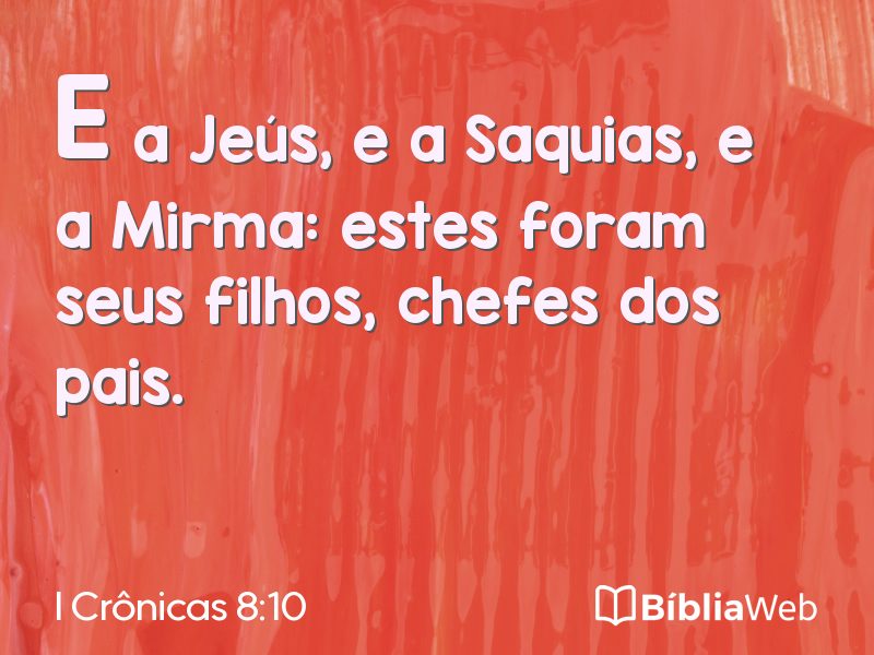 I Crônicas 8:10 em imagem para compartilhar