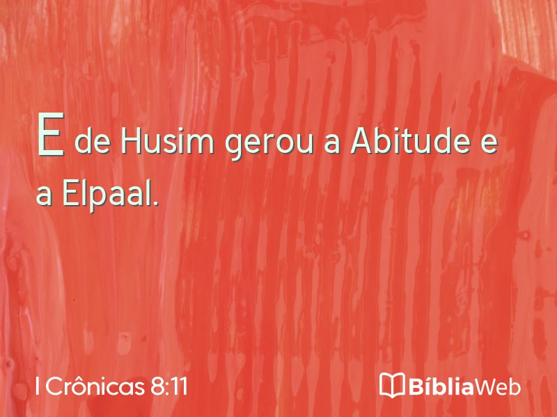 I Crônicas 8:11 em imagem para compartilhar