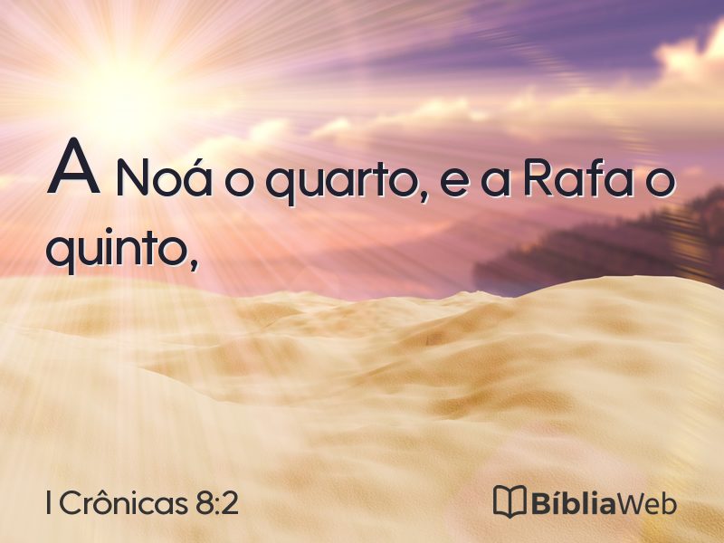 I Crônicas 8:2 em imagem para compartilhar