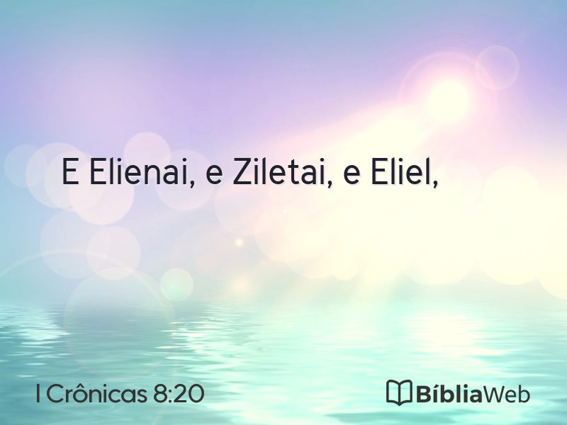 I Crônicas 8:20 em imagem para compartilhar