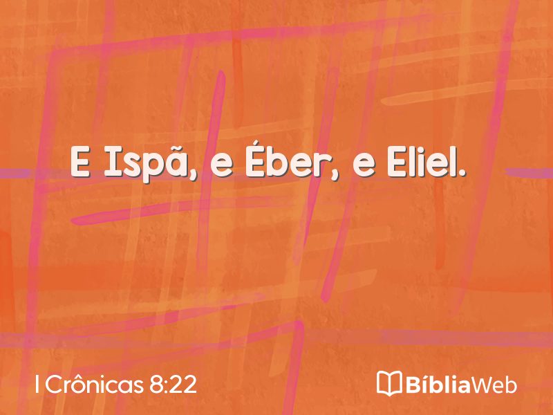I Crônicas 8:22 em imagem para compartilhar