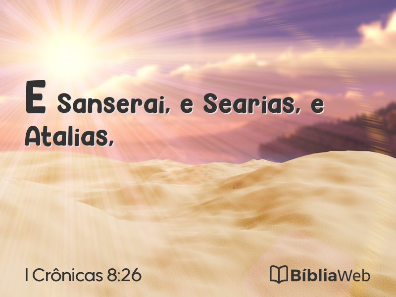 I Crônicas 8:26 em imagem para compartilhar
