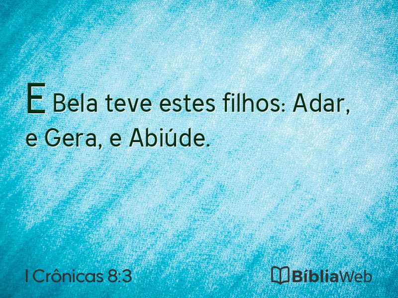 I Crônicas 8:3 em imagem para compartilhar