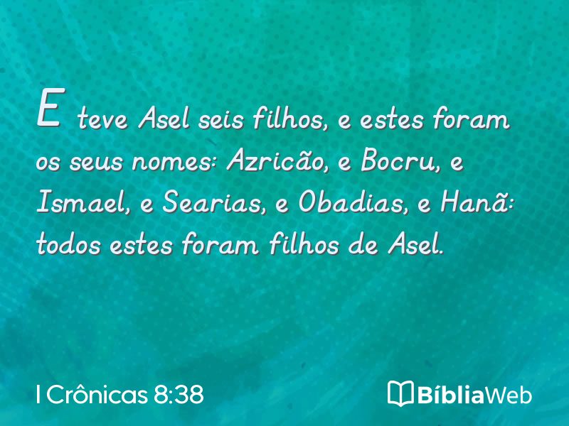 I Crônicas 8:38 em imagem para compartilhar