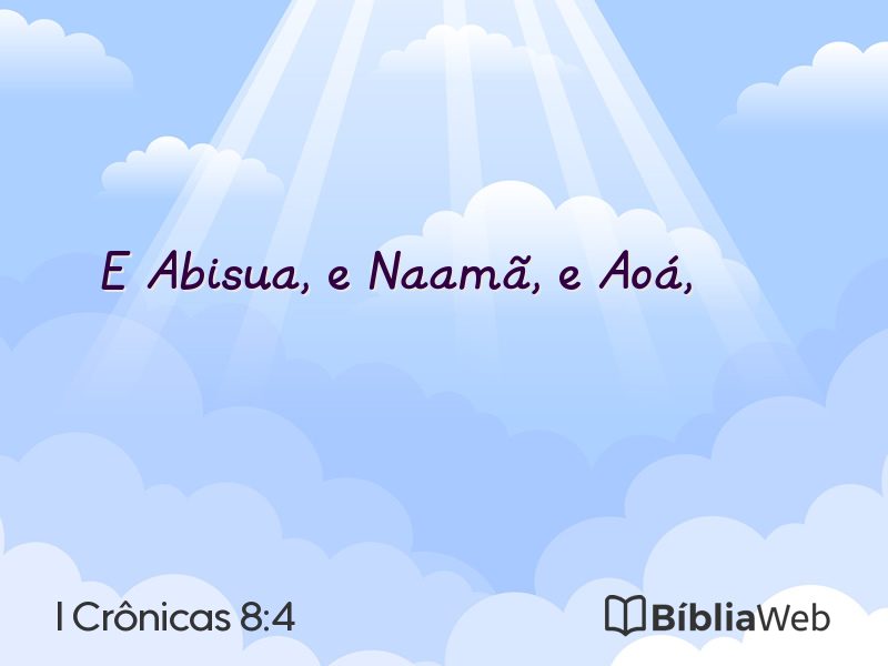 I Crônicas 8:4 em imagem para compartilhar