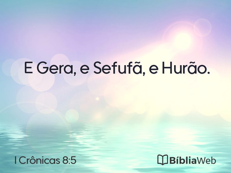 I Crônicas 8:5 em imagem para compartilhar