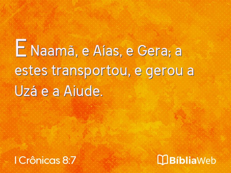 I Crônicas 8:7 em imagem para compartilhar