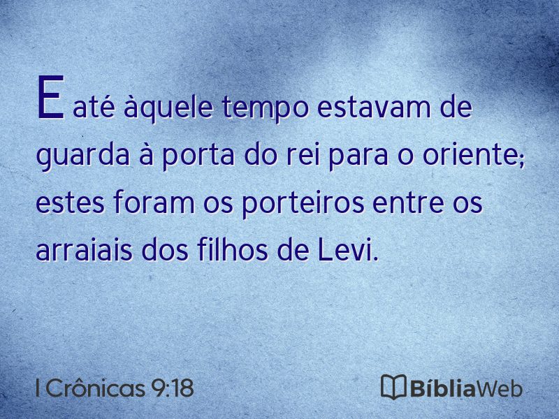 I Crônicas 9:18 em imagem para compartilhar