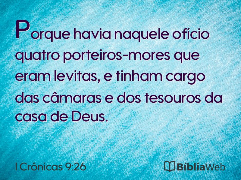 I Crônicas 9:26 em imagem para compartilhar