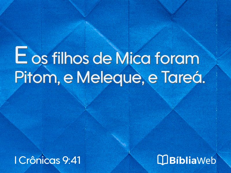 I Crônicas 9:41 em imagem para compartilhar