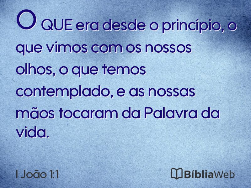 I João 1:1 em imagem para compartilhar