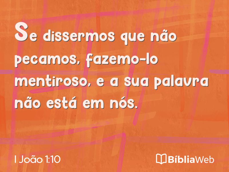 I João 1:10 em imagem para compartilhar